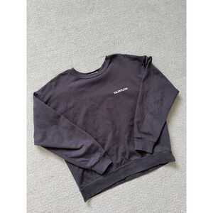 Talentless Small Charcoal Grey Cotton Fleece Lightweight Crewneck Sweatshirt